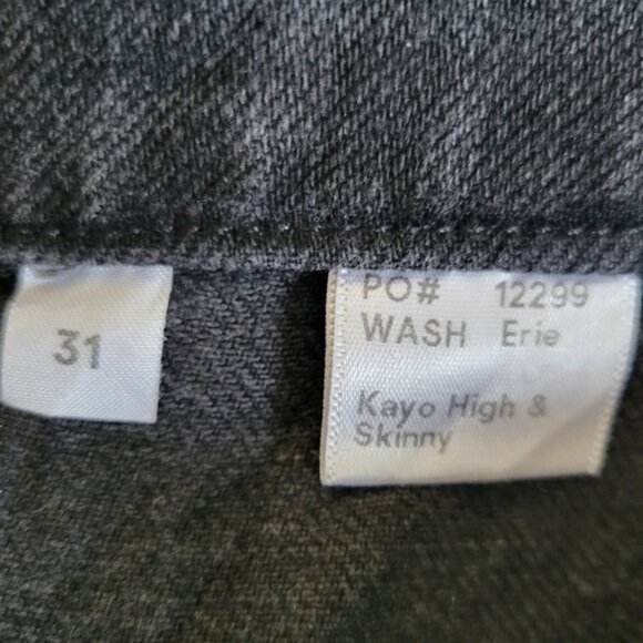 Reformation Kayo High  Skinny Jeans Color eerie Black Size 31 - Picture 10 of 11